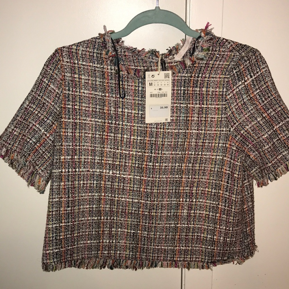 Zara Multicolored Knit Top - Picture 2 of 4